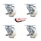 Service Caster 3 Inch Nylon Wheel Swivel Top Plate Caster Set with Brake SCC-20S314-NYS-TLB-4 - alternate 4